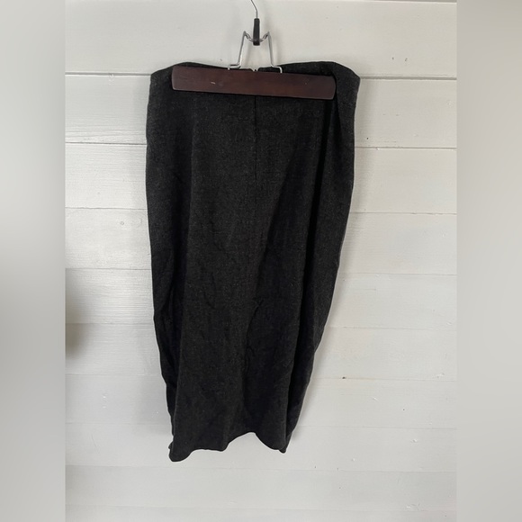 Charcoal Ruched Waist Zara Midi Skirt - Picture 5 of 7